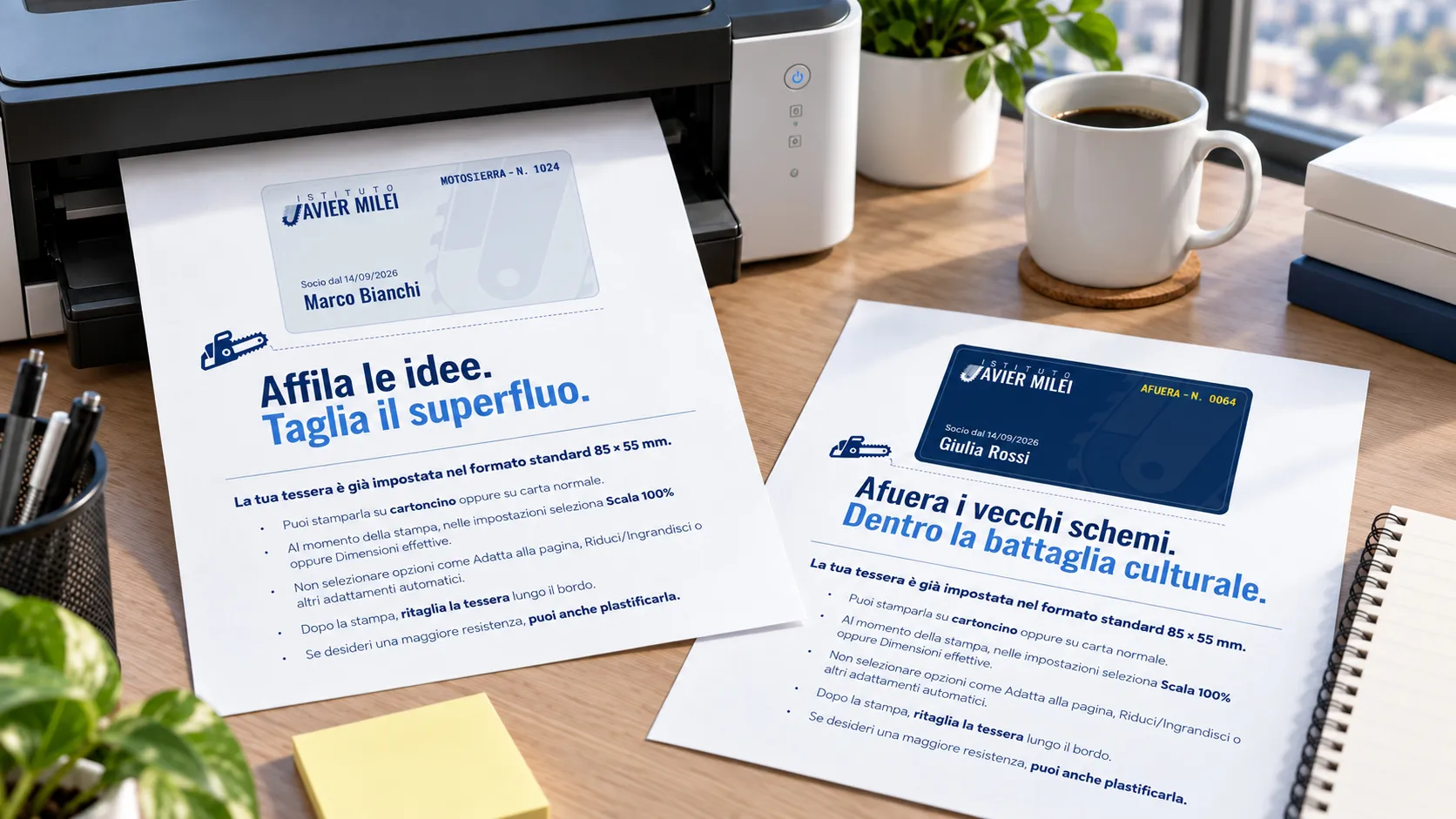 mockup di tessere stampate